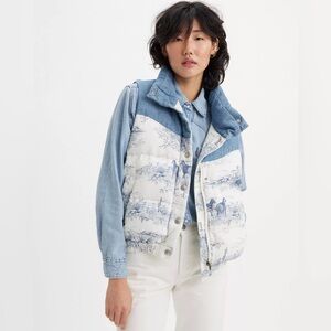 Levi's Juno Western Puffer Vest Cotton hemp Western Toile" color-way